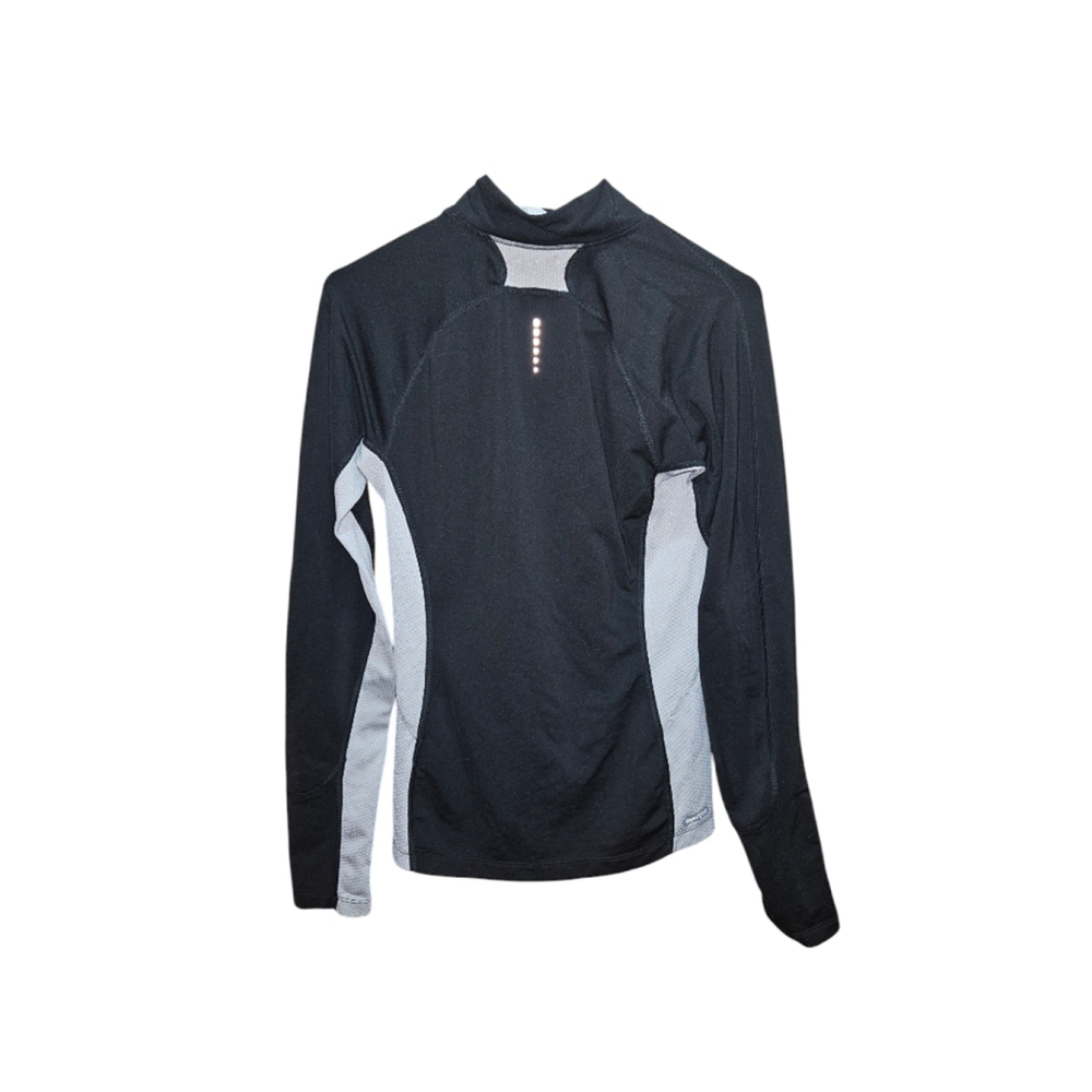 Women's The North Face Vapor wick Long Sleeve Pullover SZ M Thumbhole Black Gray - Picture 2 of 5